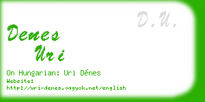 denes uri business card